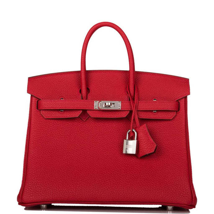 [New] Hermès Rouge Casaque Verso Birkin 25cm Palladium Hardware