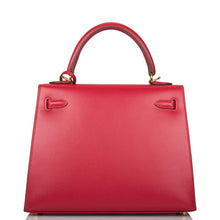 Load image into Gallery viewer, [NEW] Hermès Kelly Sellier 25 | Rouge Vif, Tadelakt Leather, Gold Hardware

