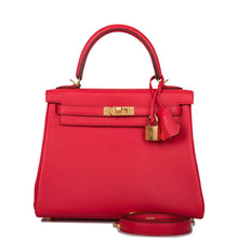 Load image into Gallery viewer, [NEW] Hermès Kelly Retourne 25 | Rouge de Coeur, Swift Leather, Gold Hardware
