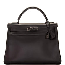 Load image into Gallery viewer, [Pre-Owned] Hermès Kelly Retourne 32 | SO Black, Box Leather, Black Hardware
