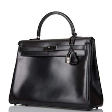 Muatkan imej ke dalam penonton Galeri, [Preloved - Excellent] Hermès Kelly Retourne 35 | SO Black, Box Leather, Black Hardware
