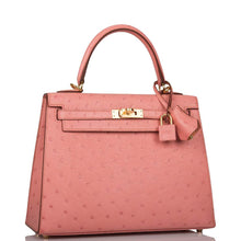 Load image into Gallery viewer, [NEW] Hermès Kelly Sellier 25 | Terre Cuite, Ostrich Leather, Gold Hardware
