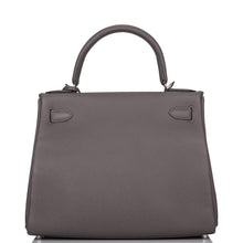 Load image into Gallery viewer, [Pre-Owned] Hermès Kelly Retourne 28 | Etain, Togo Leather, Palladium Hardware
