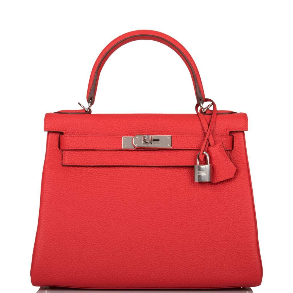 [NEW] Hermès Kelly Retourne 28 | Rouge Tomate, Clemence Leather, Palladium Hardware