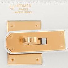 Load image into Gallery viewer, [NEW] Hermès Kelly Retourne 28 HSS | Bi Color: Blanc and Gris Asphalte, Clemence Leather, Gold Hardware
