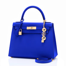 Load image into Gallery viewer, [NEW] Hermès Kelly Sellier 28 | Blue Electric, Epsom Leather, Gold Hardware
