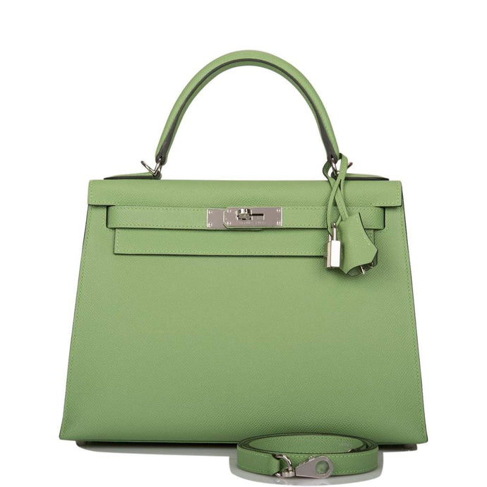 [NEW] Hermès Kelly Sellier 28 | Vert Criquet, Epsom Leather, Palladium Hardware