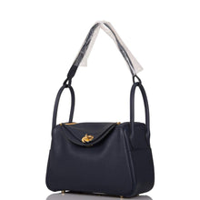 Load image into Gallery viewer, [New] Hermès Lindy 26 | Bleu Nuit, Taurillon Clemence Leather, Gold Hardware
