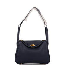 Load image into Gallery viewer, [New] Hermès Lindy 26 | Bleu Nuit, Taurillon Clemence Leather, Gold Hardware
