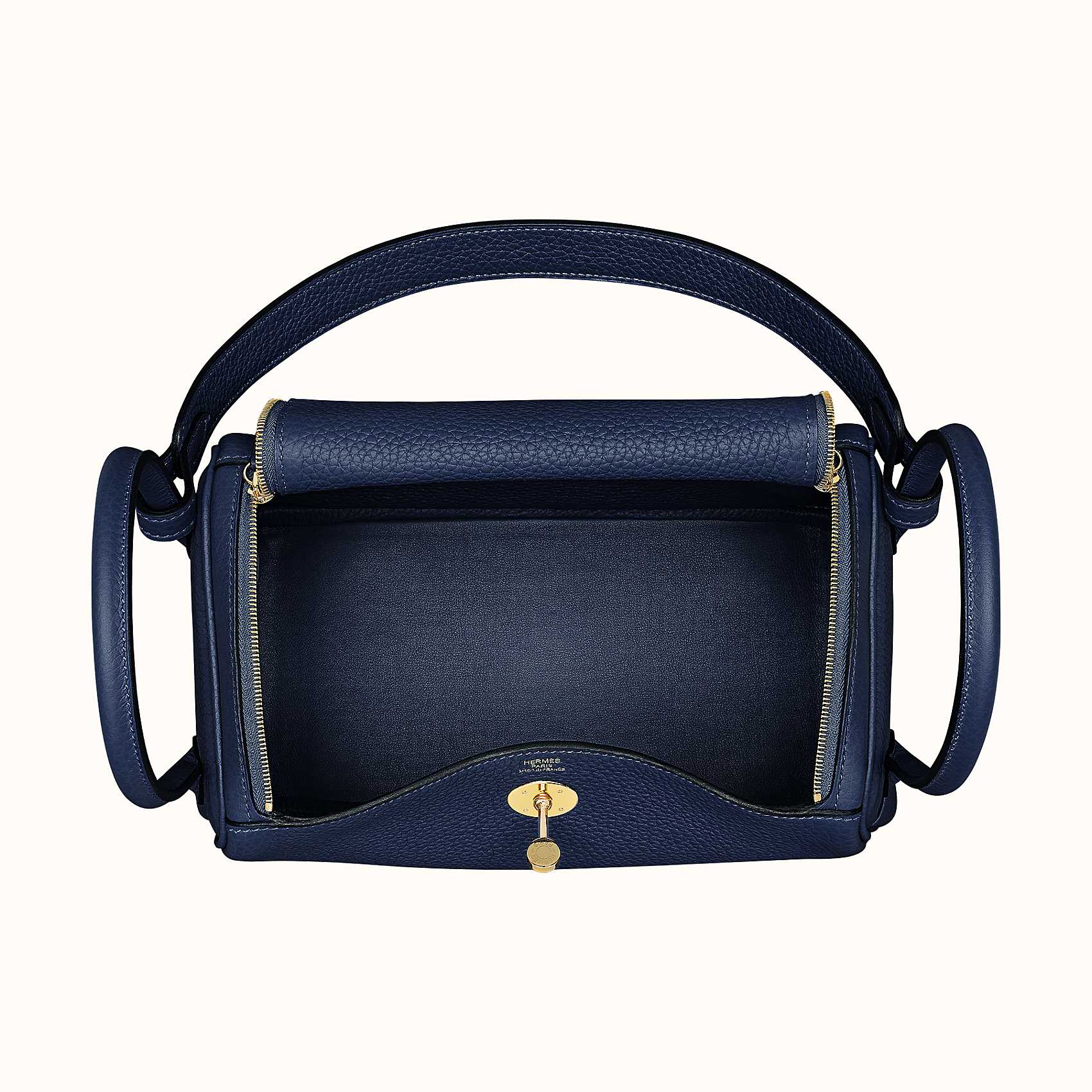 [New] Hermès Lindy 26 | Bleu Nuit, Taurillon Clemence Leather, Gold Hardware