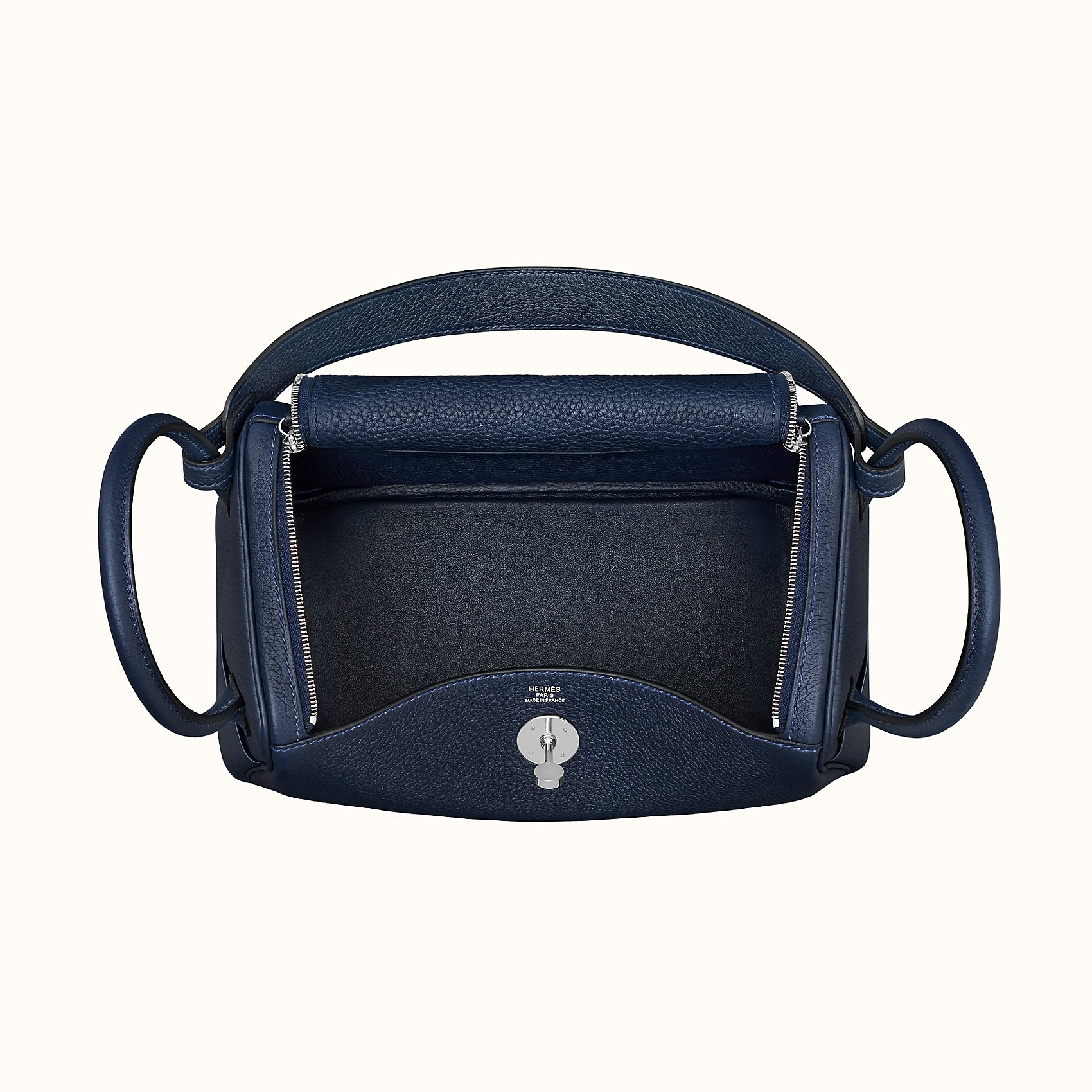 Hermes Birkin Handbag Bleu Encre Clemence with Gold Hardware 30 Blue
