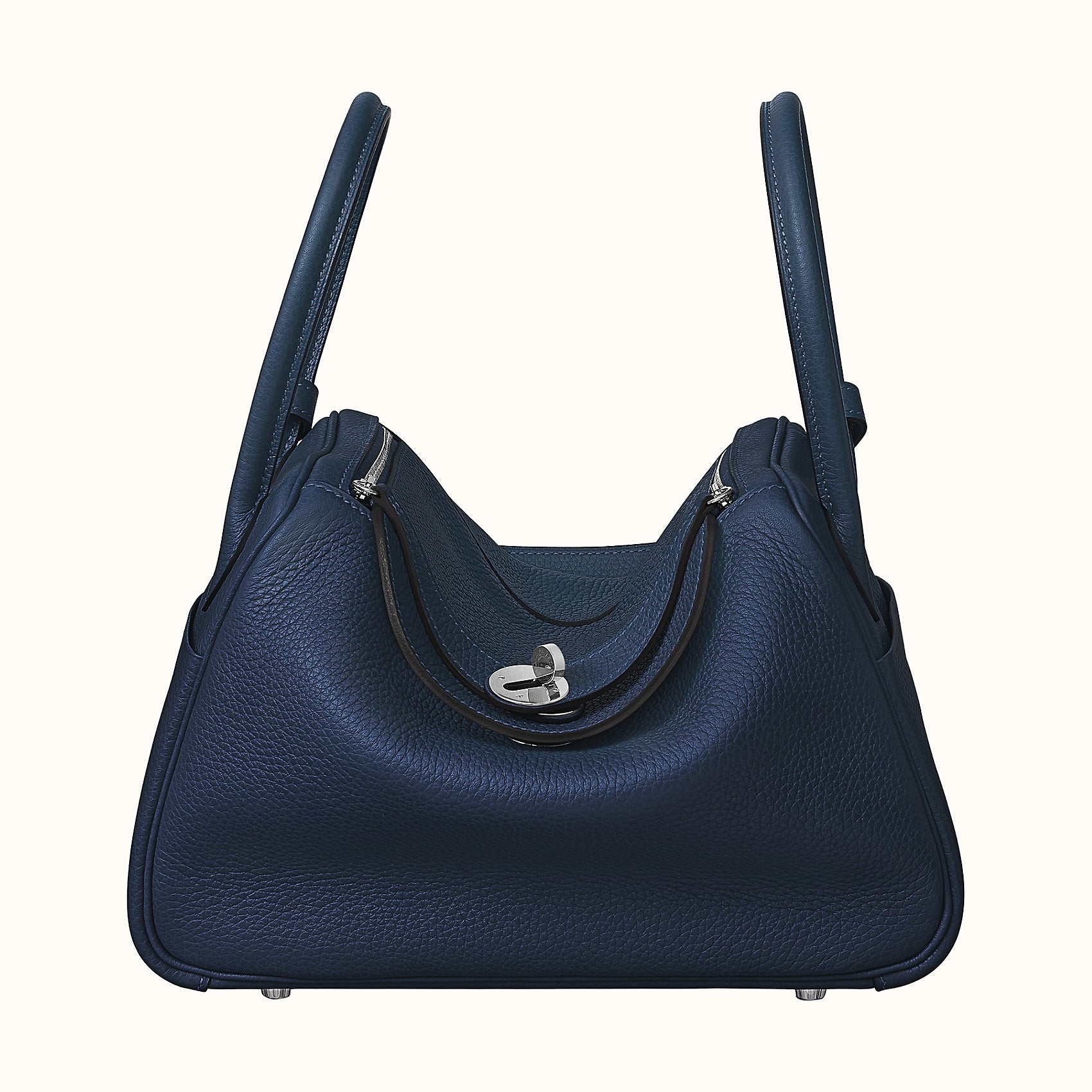 [New] Hermès Lindy 26 | Bleu Nuit, Taurillon Clemence Leather, Palladium Hardware