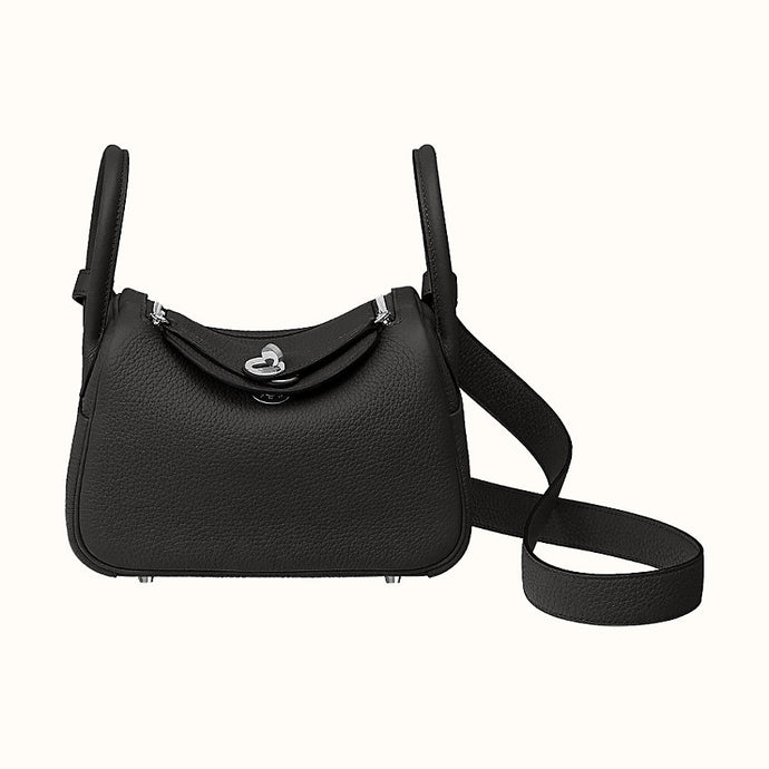 [New] Hermès Lindy Mini 20 | Noir, Taurillon Clemence Leather, Palladium Hardware